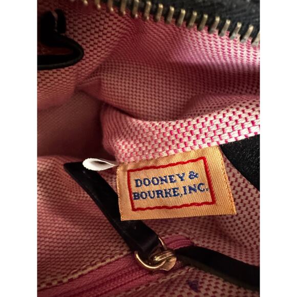 Dooney & Bourke Monogram Jacquard Hobo Shoulder Bag Black Trim Y2K - Picture 5 of 8